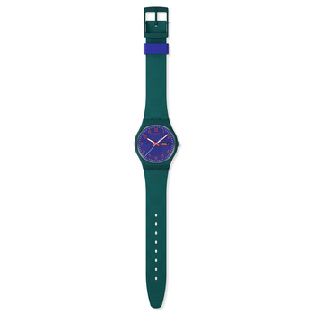 Montre SWATCH essentials mixte bracelet plastique bleu