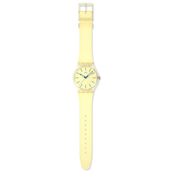Montre SWATCH essentials mixte bracelet plastique jaune