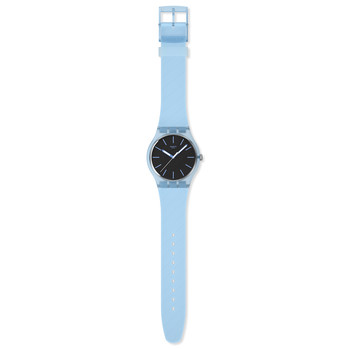 Montre SWATCH essentials mixte bracelet plastique bleu