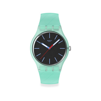 Montre SWATCH essentials mixte bracelet plastique turquoise
