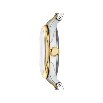 FOSSIL gilmore dameshorloge roestvrij stalen schakelband tweekleurig