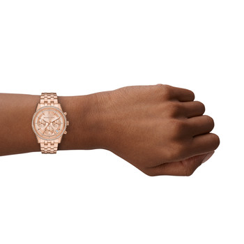 MICHAEL KORS mini bryant dameshorloge roségoud roestvrij stalen armband