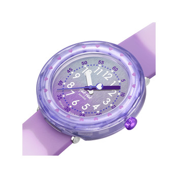 Montre FLIK FLAK FUZE IN PURPLE enfant cadran violet bracelet silicone violet