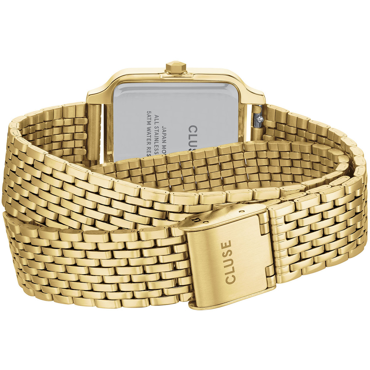 Montre CLUSE GRACIEUSE Femme cadran rouge bracelet acier inoxydable doré - vue 3