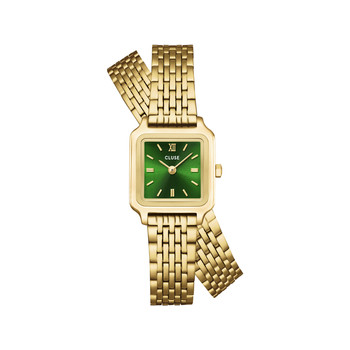 Montre CLUSE GRACIEUSE MINI Femme cadran vert bracelet acier inoxydable doré