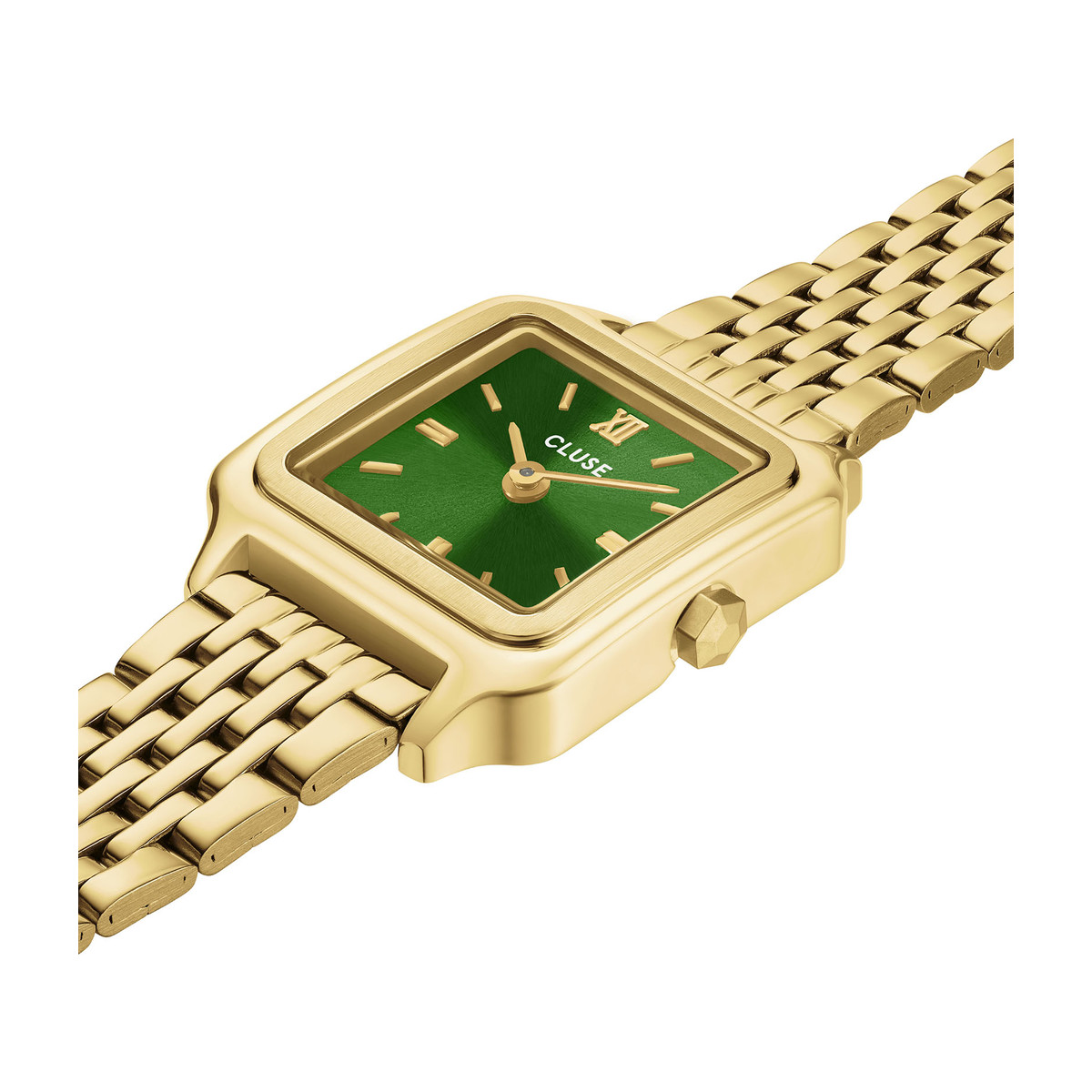 Montre CLUSE GRACIEUSE MINI Femme cadran vert bracelet acier inoxydable doré - vue 2