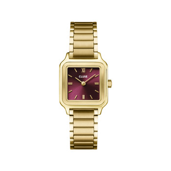 Montre CLUSE BLACK FRIDAY 25 Femme cadran rouge bracelet acier inoxydable doré
