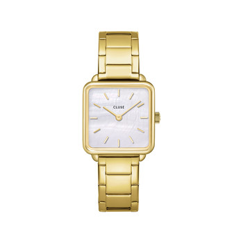 Montre CLUSE BLACK FRIDAY 25 Femme cadran blanc bracelet acier inoxydable doré