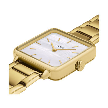 Montre CLUSE BLACK FRIDAY 25 Femme cadran blanc bracelet acier inoxydable doré