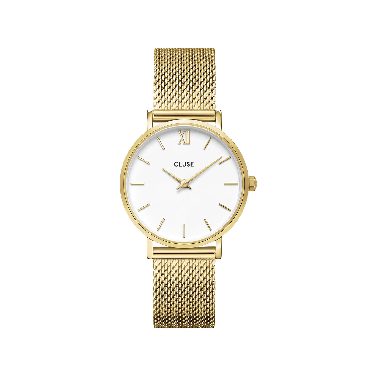 CLUSE BLACK FRIDAY Ladies watch white dial gold stainless steel bracelet