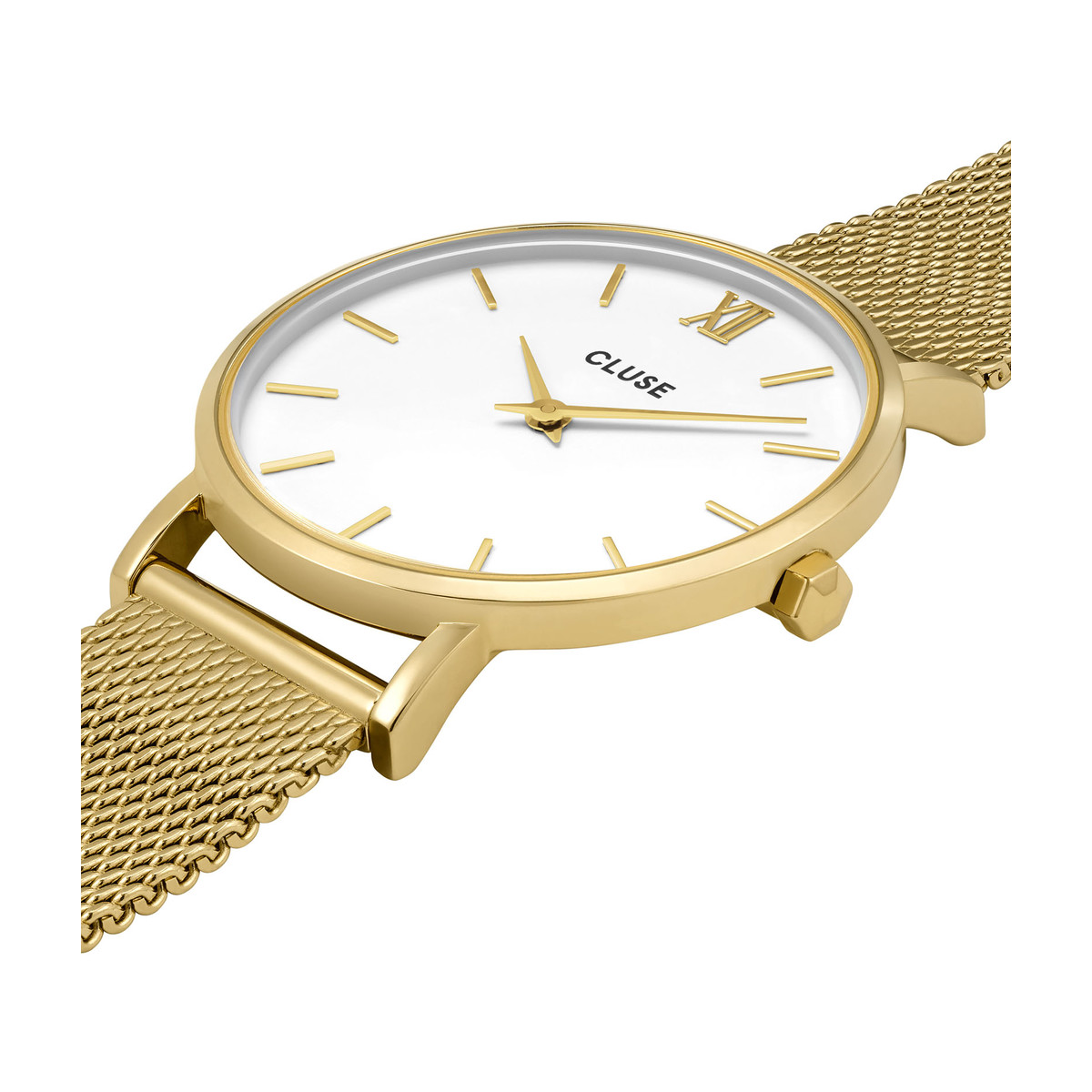 Montre CLUSE BLACK FRIDAY Femme cadran blanc bracelet acier inoxydable doré - vue 2