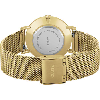 Montre CLUSE BLACK FRIDAY Femme cadran blanc bracelet acier inoxydable doré