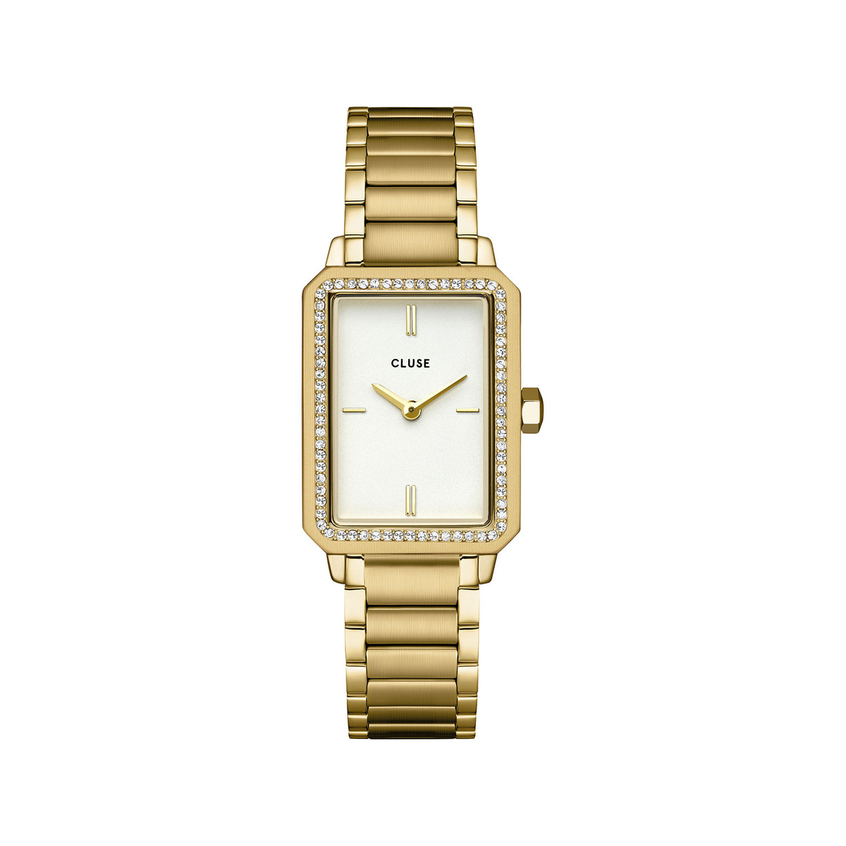 CLUSE FESTIVE 25 Ladies watch white dial gold stainless steel bracelet