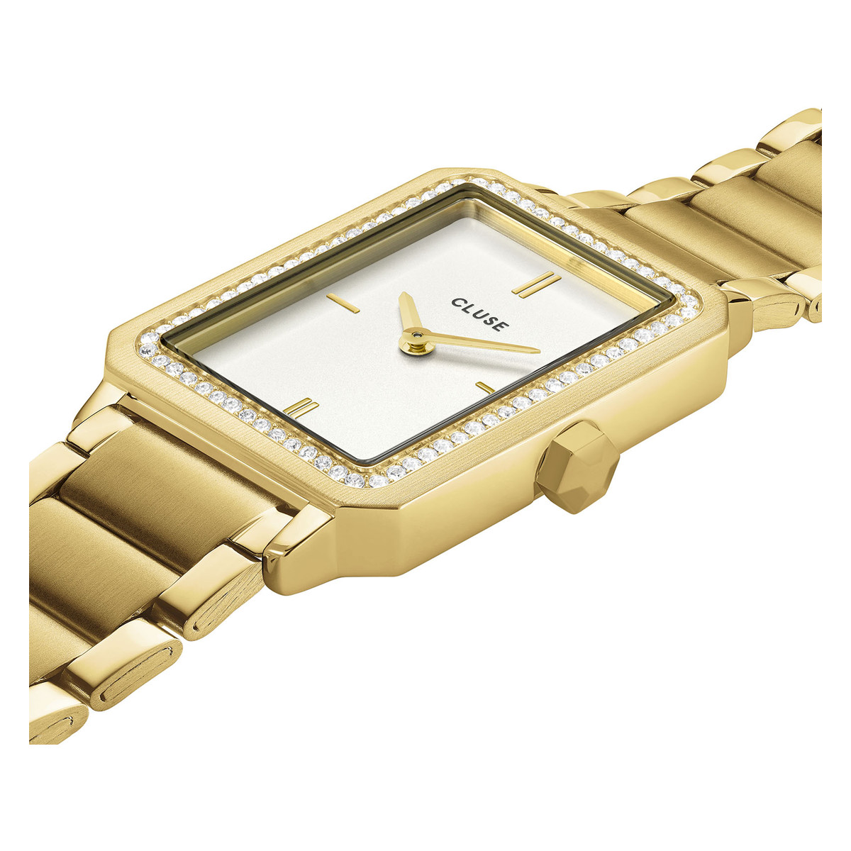 Montre CLUSE FESTIVE 25 Femme cadran blanc bracelet acier inoxydable doré - vue 2