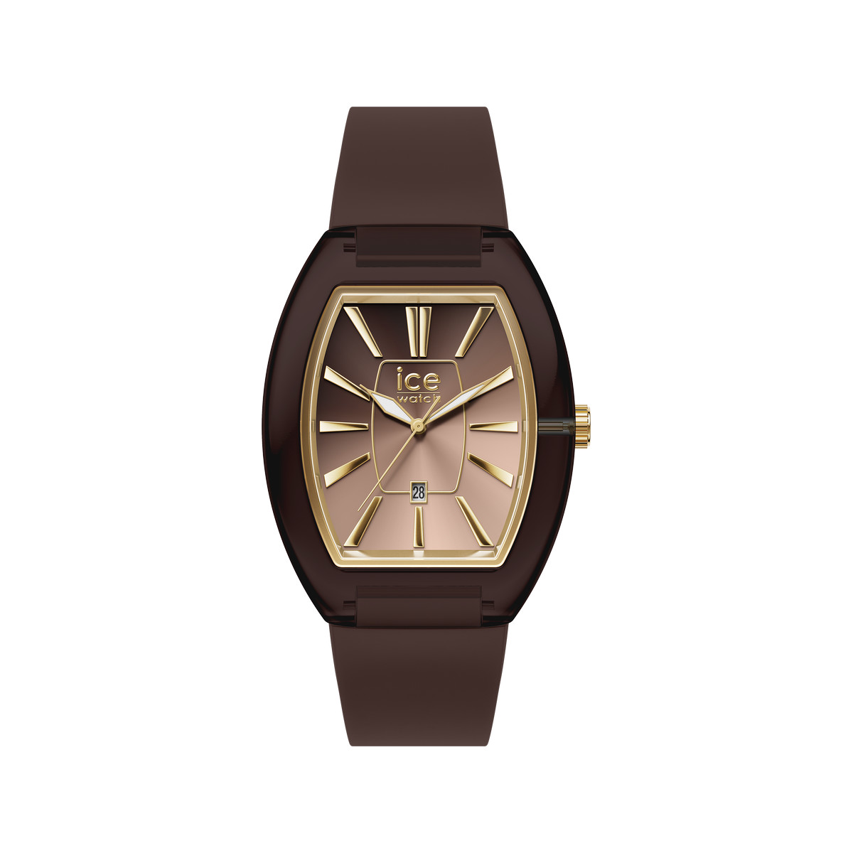 Montre ICE WATCH boliday femme bracelet silicone marron chocolat