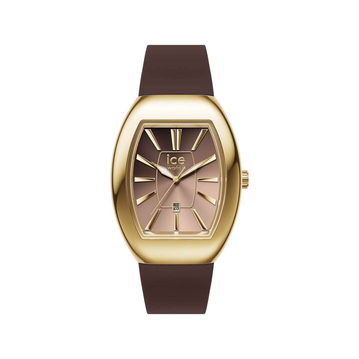 Montre ICE WATCH boliday femme bracelet silicone marron chocolat