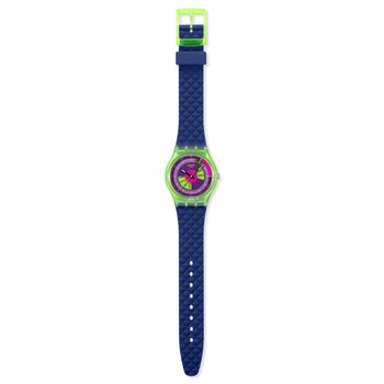 Montre SWATCH neon mixte bracelet silicone bleu