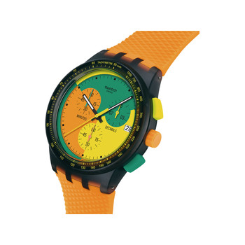 Montre SWATCH neon mixte bracelet silicone orange