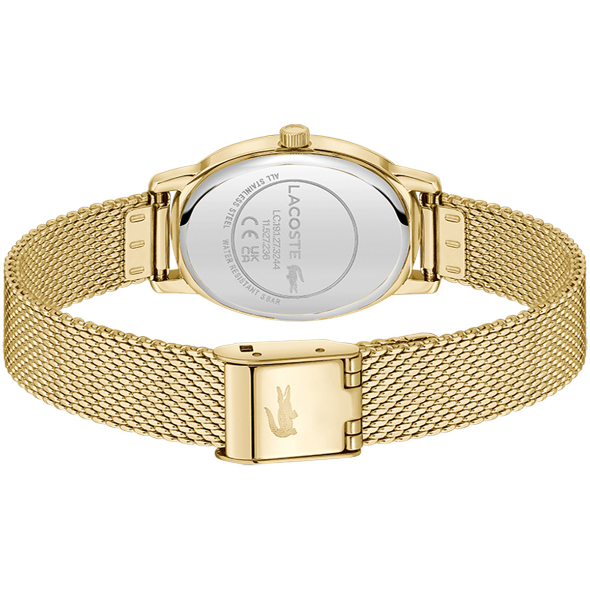 Montre LACOSTE LACOSTE parisienne femme bracelet acier inoxydable doré jaune - vue 3