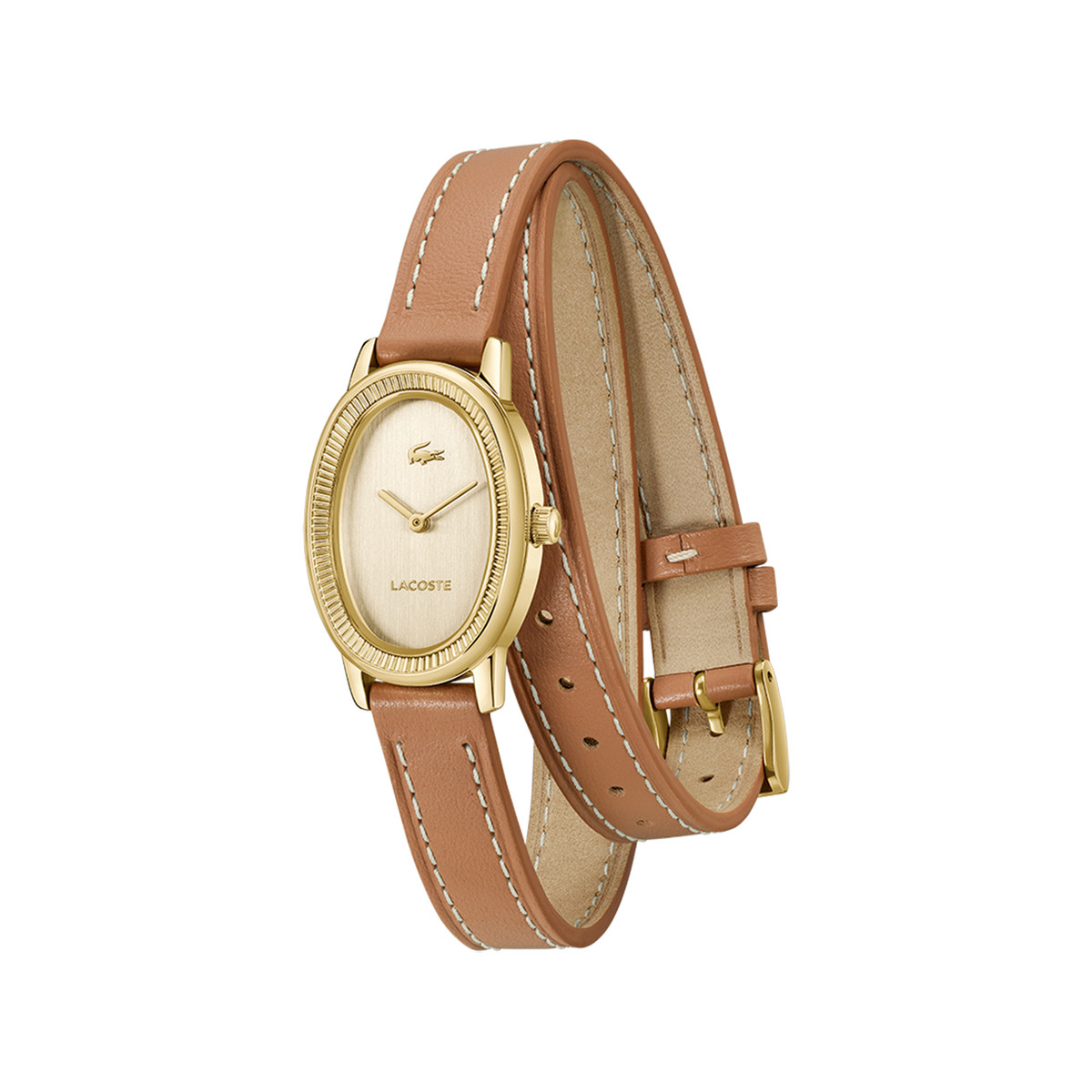 Montre LACOSTE LACOSTE parisienne femme bracelet cuir marron - vue 2
