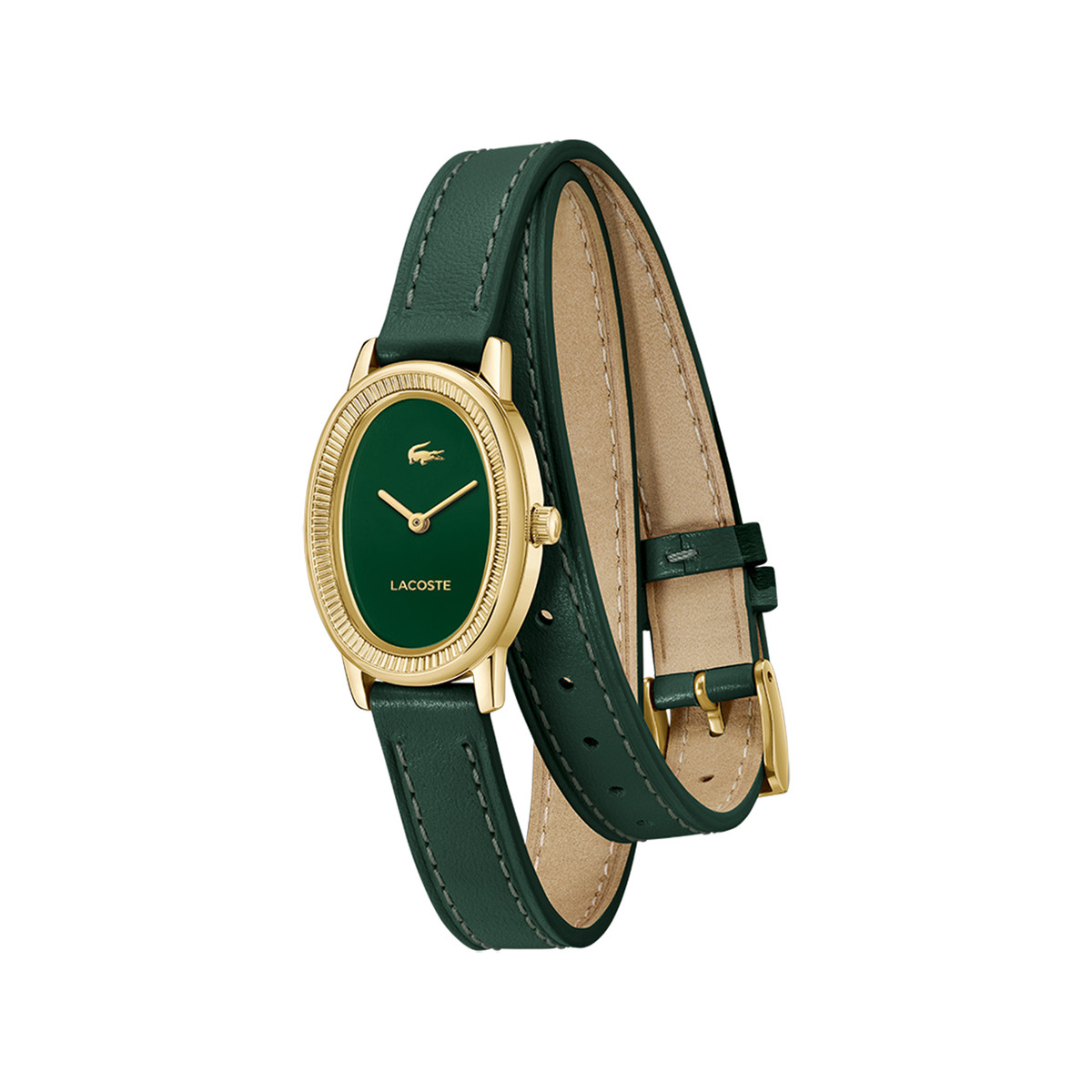 Montre LACOSTE LACOSTE parisienne femme bracelet cuir vert - vue 2