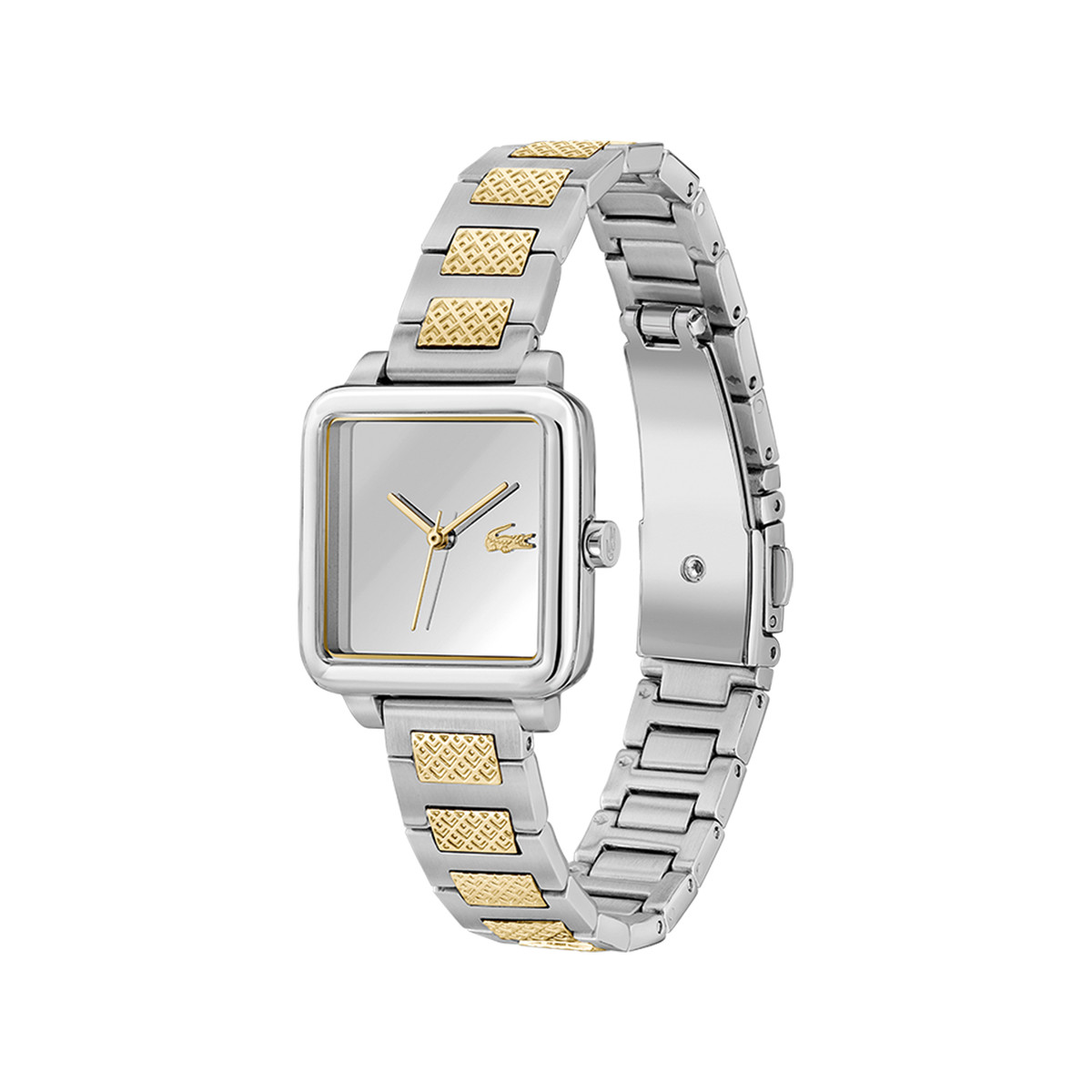 Montre LACOSTE LACOSTE.12.12 leap femme bracelet acier inoxydable bicolore jaune - vue 2