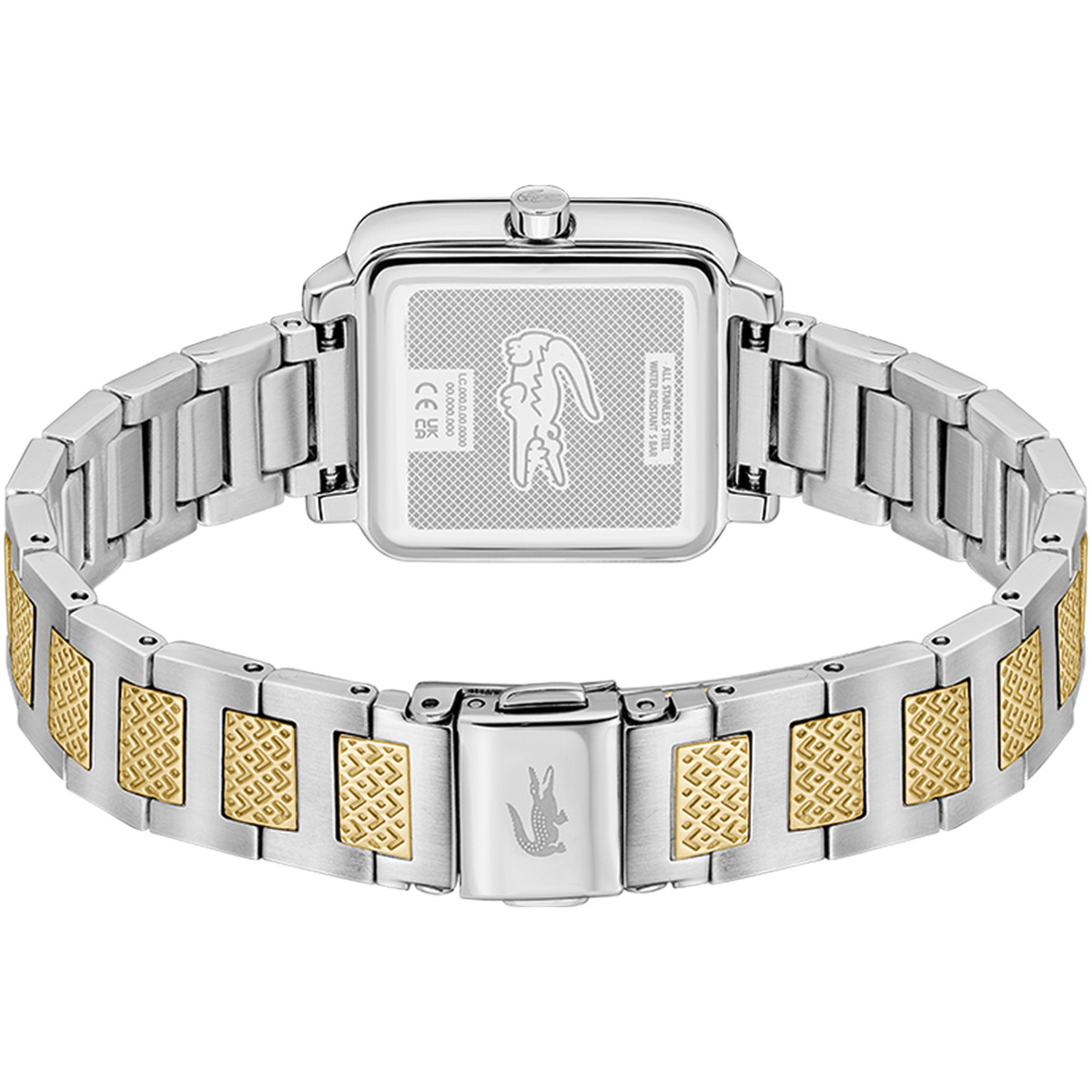 Montre LACOSTE LACOSTE.12.12 leap femme bracelet acier inoxydable bicolore jaune - vue 3