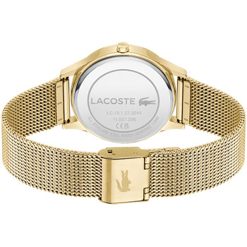 Montre LACOSTE crocodelle femme bracelet acier inoxydable doré jaune