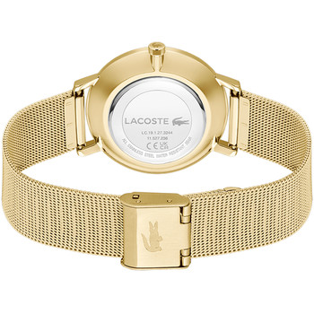 Montre LACOSTE crocorigin femme bracelet acier inoxydable doré jaune