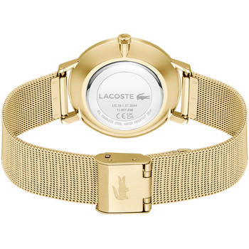 Montre LACOSTE crocorigin femme bracelet acier inoxydable doré jaune