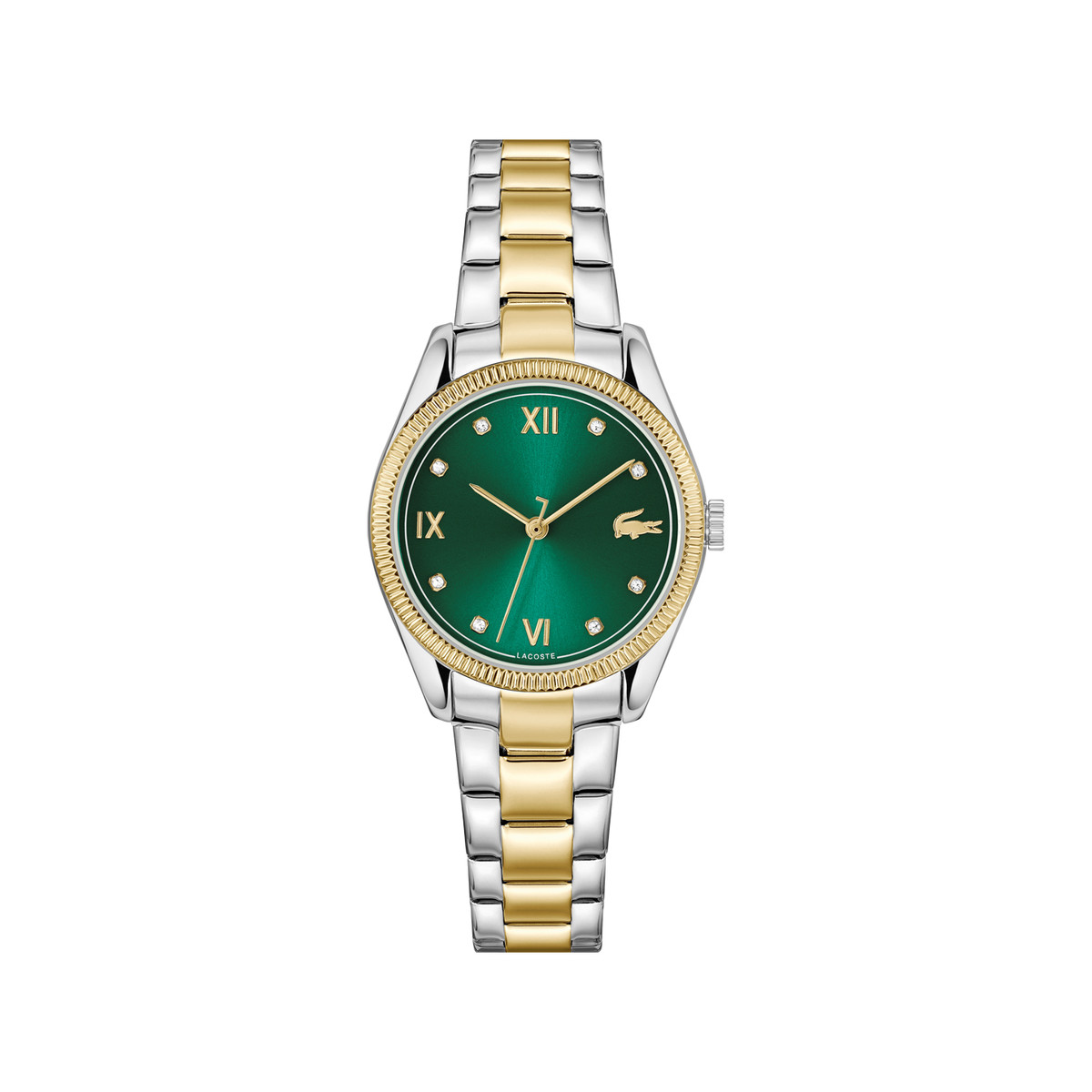 Montre LACOSTE LACOSTE parisienne femme bracelet acier inoxydable bicolore jaune