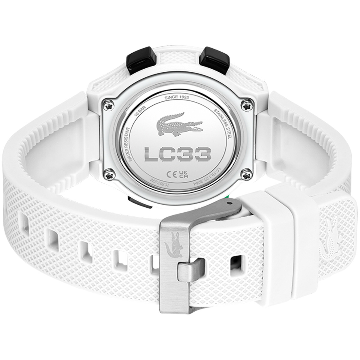 Montre LACOSTE lc33 enfant bracelet silicone blanc - vue 3