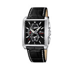 Montre Lotus homme acier bracelet cuir