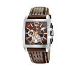 Montre Festina homme chrono acier bracelet cuir