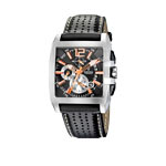 Montre Festina homme chrono acier bracelet cuir