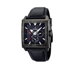 Montre Festina homme acier noir bracelet cuir