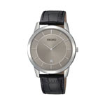 Montre Seiko homme acier bracelet cuir