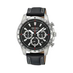 Montre Seiko homme acier bracelet cuir