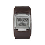 Montre Guess homme acier bracelet cuir
