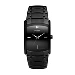 Montre Fossil homme acier noir bracelet noir