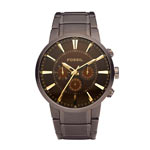 Montre Fossil homme acier brun bracelet acier brun