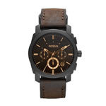 Montre Fossil homme chronographe acier noir