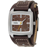 Montre Fossil homme acier bracelet cuir