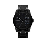 Montre Diesel homme acier noir, bracelet acier