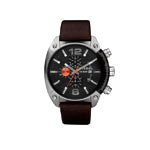 Montre Diesel homme chrono acier sur cuir