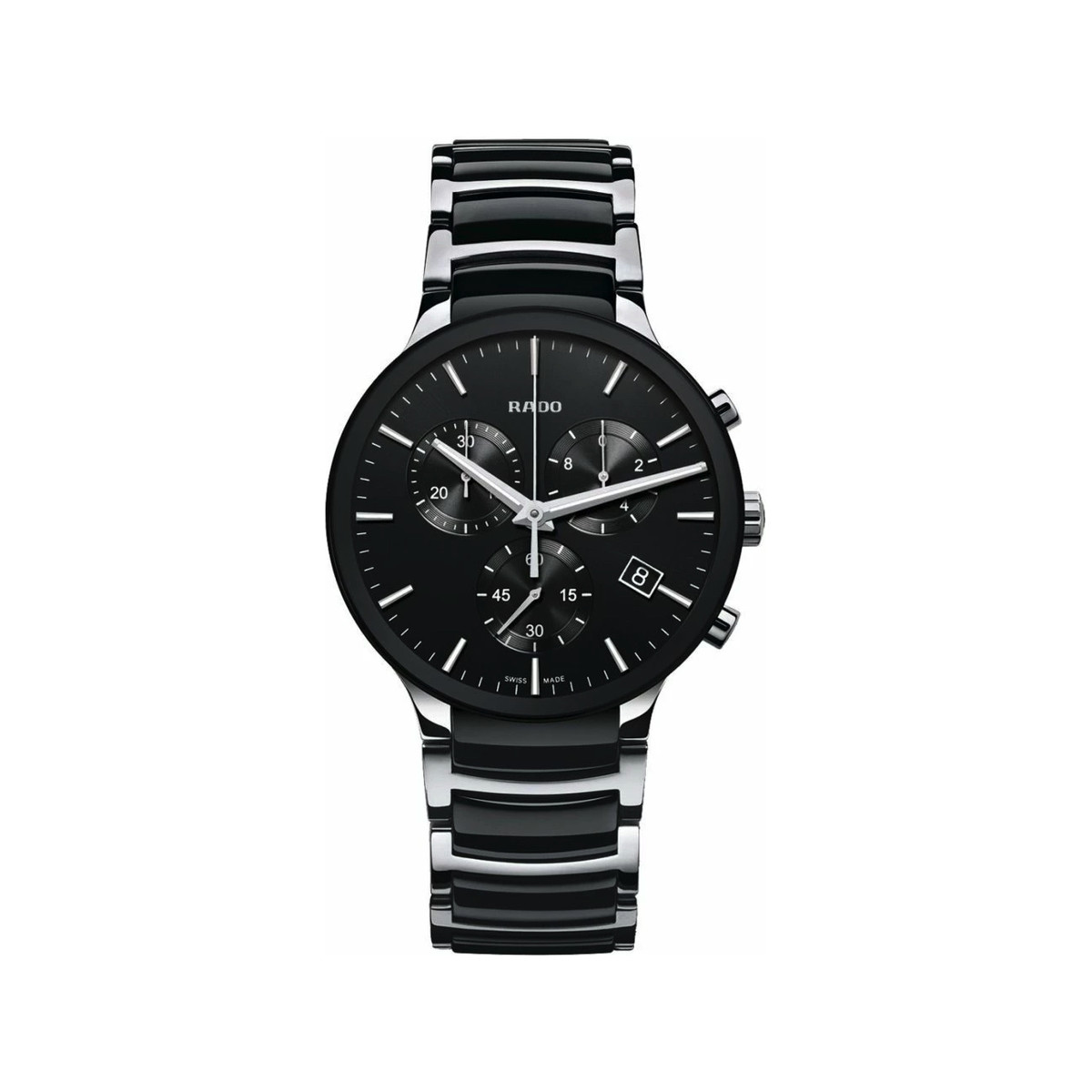 Montre RADO Centrix Chronograph homme acier noir bracelet céramique