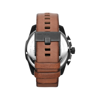 Montre Diesel homme chronographe acier noir cuir