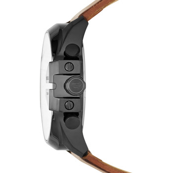 Montre Diesel homme chronographe acier noir cuir