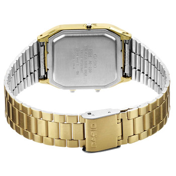 Montre Casio Vintage homme chronographe résine acier doré jaune