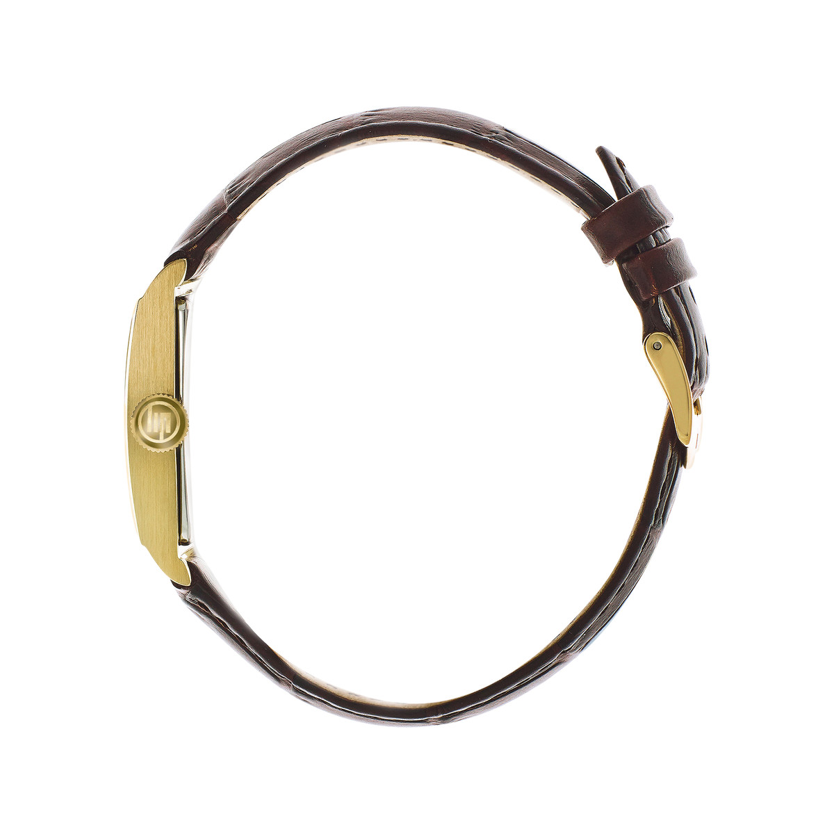 Montre LIP CHURCHILL T18 femme cadran doré bracelet cuir marron - vue 2